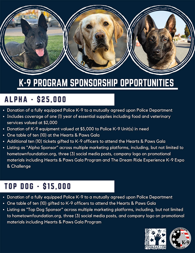 Police K-9 Program Sponsorship Opportunities